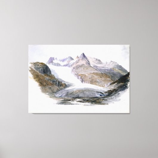 Rhône-gletsjer Canvas Afdruk (Voorkant)