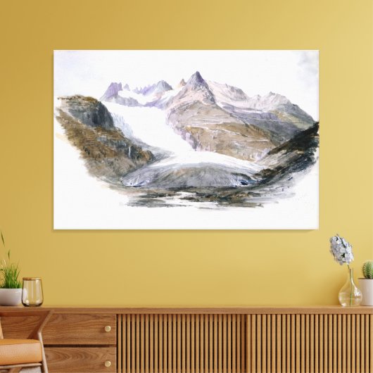 Rhône-gletsjer Canvas Afdruk (Insitu (Woonkamer))