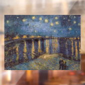 Rhône Rivierfront Sterrennacht Rivier Uitzicht Raamsticker (Vel 2)