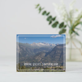 Rhone Valley en Hohstock Uitzicht, Zwitserland Briefkaart