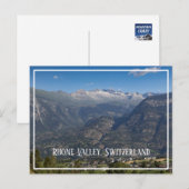 Rhone Valley en Hohstock Uitzicht, Zwitserland Briefkaart (Voorkant / Achterkant)