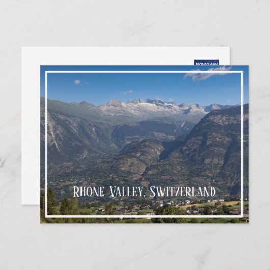 Rhone Valley en Hohstock Uitzicht, Zwitserland Briefkaart (Voorkant / Achterkant)