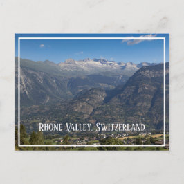Rhone Valley en Hohstock Uitzicht, Zwitserland Briefkaart