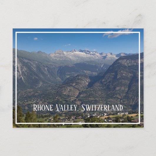 Rhone Valley en Hohstock Uitzicht, Zwitserland Briefkaart (Voorkant)