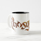 Rhosgobel Naam Tweekleurige Koffiemok (Voorkant links)