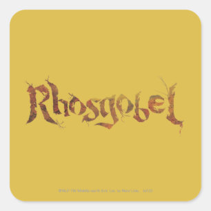 Rhosgobel Naam Vierkante Sticker