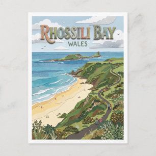 Rhossili Bay Wales Briefkaart