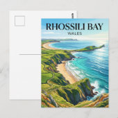Rhossili Bay Wales Briefkaart (Voorkant / Achterkant)