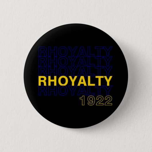 Rhoyalty 1922 - Sigma Gamma SGRHO Rho Ronde Button 5,7 Cm (Voorkant)