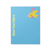 Rhubarb en Custard Unicorn Notitieblok (Linkerzijde)