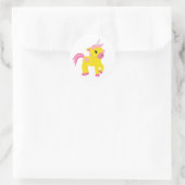 Rhubarb en Custard Unicorn Ronde Sticker (Tas)