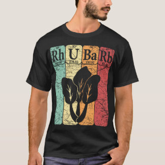 Rhubarb Periodic Table Elements Vegetable Retro Rh T-shirt
