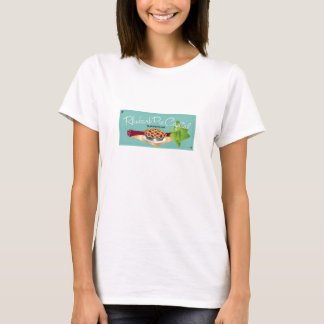 Rhubarb Pie Capital Damt Front Alleen T-shirt