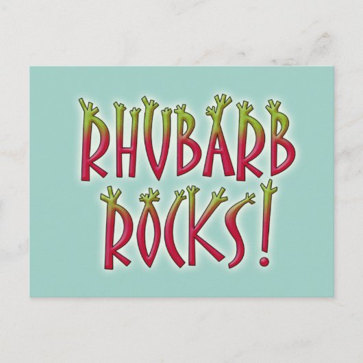 Rhubarb Rocks Briefkaart (Voorkant)