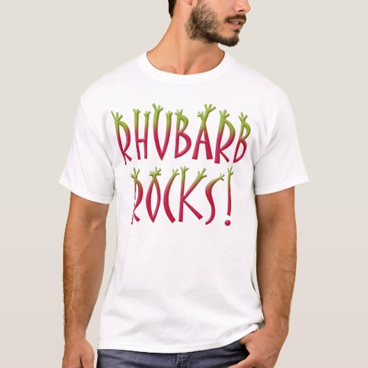 Rhubarb Rocks T-shirt (Voorkant)