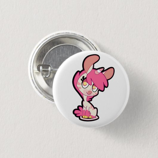 Rhubarb Ronde Button 3,2 Cm (Voorkant /achterkant)