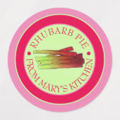 Rhubarb Stalks Homemade Pie uit de keuken van Labels (Design 2)