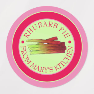Rhubarb Stalks Homemade Pie uit de keuken van Labels