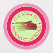 Rhubarb Stalks Homemade Pie uit de keuken van Labels (Design 1)