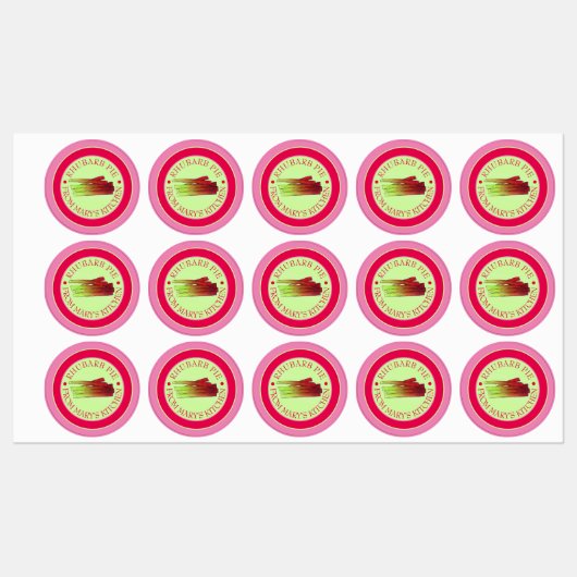 Rhubarb Stalks Homemade Pie uit de keuken van Labels (Vel)