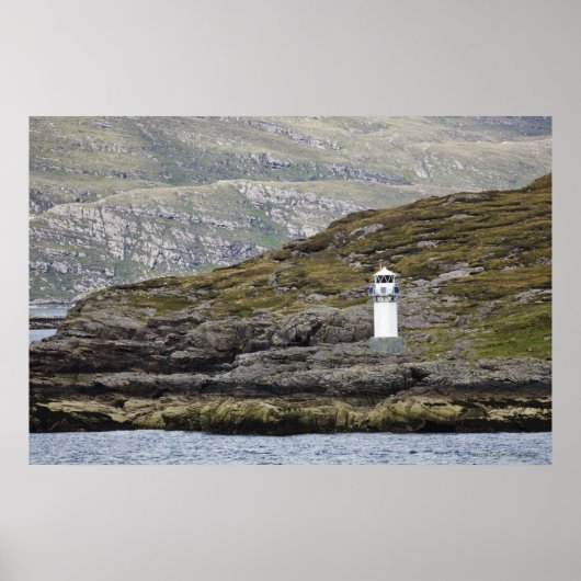 Rhue Lighthouse langs de kust Poster (Voorkant)