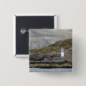 Rhue Lighthouse langs de kust Vierkante Button 5,1 Cm (Voorkant /achterkant)