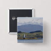 Rhue Lighthouse Vierkante Button 5,1 Cm (Voorkant /achterkant)