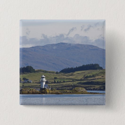 Rhue Lighthouse Vierkante Button 5,1 Cm (Voorkant)