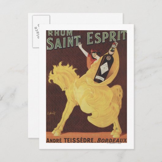 Rhum Saint Esprit - Andre Teissedre Promo Briefkaart (Voorkant / Achterkant)