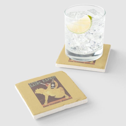 Rhum Saint Esprit - Andre Teissedre Promo Stenen Onderzetter (Zijkant)