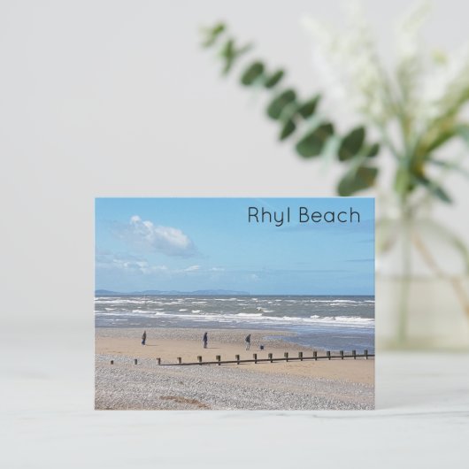 Rhyl Beach Briefkaart (Staand voorkant)