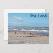 Rhyl Beach Briefkaart (Voorkant / Achterkant)