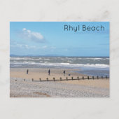 Rhyl Beach Briefkaart (Voorkant)
