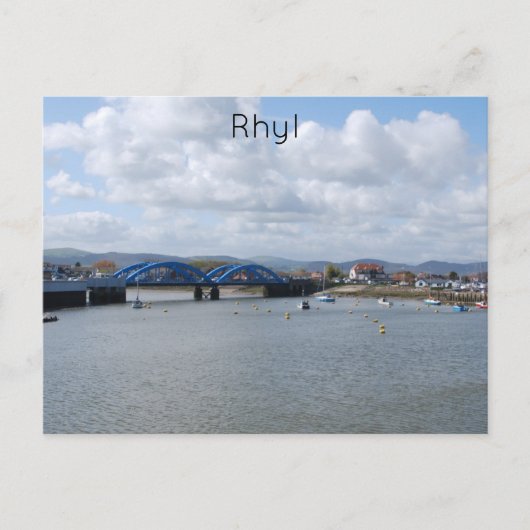Rhyl Blue Bridges Briefkaart (Voorkant)