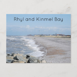 Rhyl en Kinmel Bay Beach Briefkaart