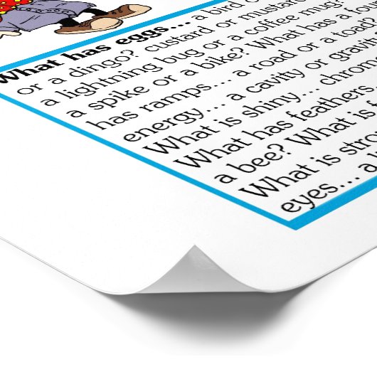 Rhyming What is & What has 62 Poster (Hoek)