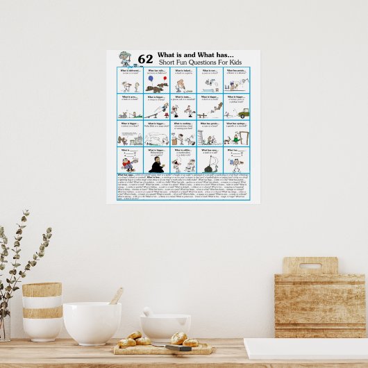 Rhyming What is & What has 62 Poster (Keuken)