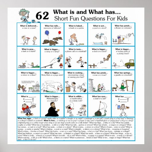 Rhyming What is & What has 62 Poster (Voorkant)