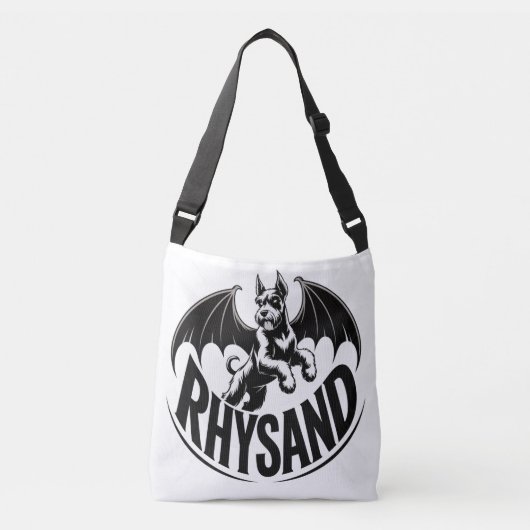 Rhysand Guardian - Gevleugelde Schnauzer Graphic T Crossbody Tas (Voorkant)