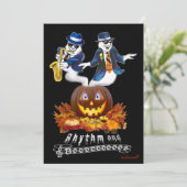 Rhythm and Booos Halloween Jazz Feest Uitnodiging (Staand voorkant)