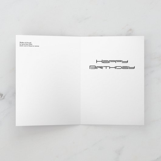 'Rhythm & Discord' schilderij op een Kaart (Binnen)