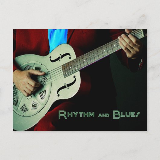 Rhythm en Blues Guitar Briefkaart (Voorkant)