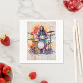 Rhythm in Motion: Poster voor Drummer Performance Servet (Insitu)