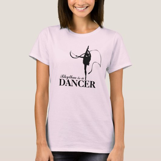 Rhythm is een danseres Gymnastiek monot-shirt T-shirt (Voorkant)