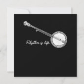 Rhythm Is Life Banjo Bluegrass Country Music Gift Kaart (Voorkant)