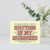 Rhythm is mijn bedrijf briefkaart (Staand voorkant)