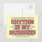 Rhythm is mijn bedrijf briefkaart (Voorkant / Achterkant)