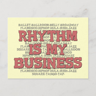 Rhythm is mijn bedrijf briefkaart