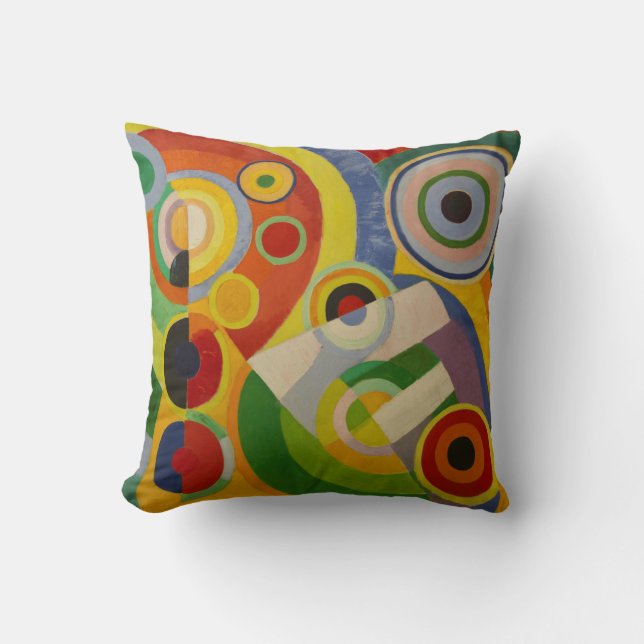 Rhythm Joie de vivre van Robert Delaunay 1930 Kussen (Voorkant)