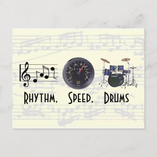 Rhythm, snelheid, drums-briefkaart briefkaart (Voorkant)